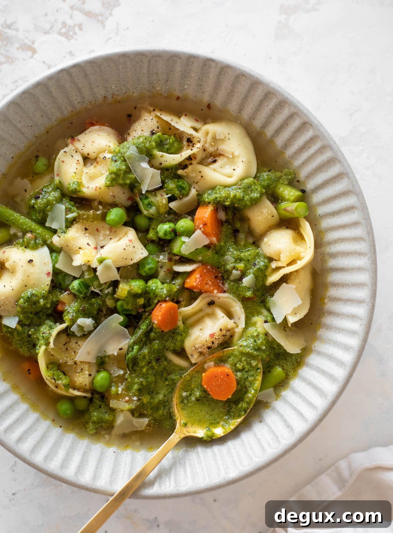 spring vegetable tortellini soup