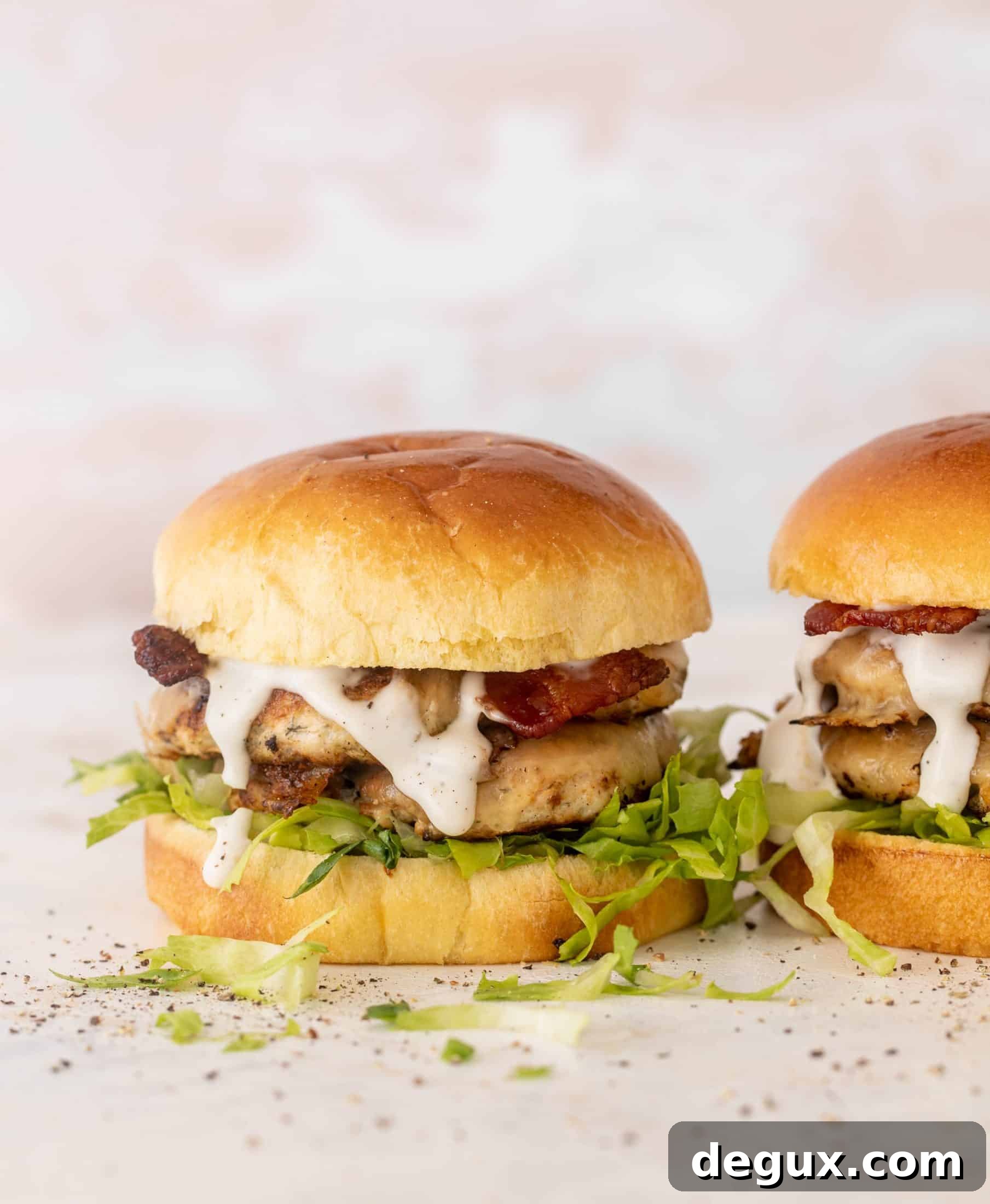 chicken bacon ranch smashburgers
