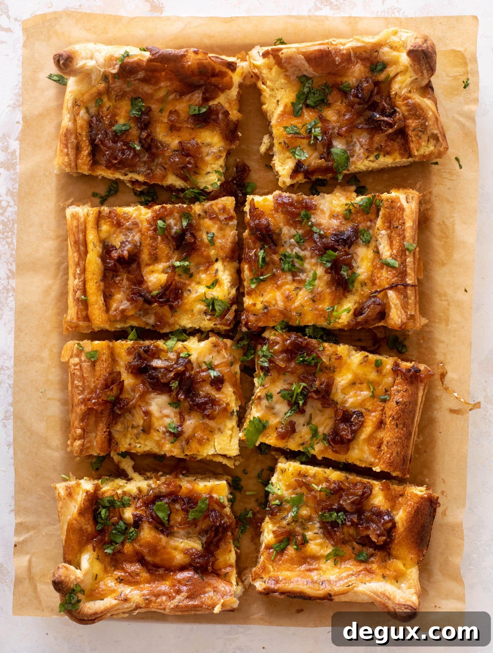 French Onion Puff Pastry Quiche Recipe — Savory Weekend Brunch 7 french onion puff pastry quiche