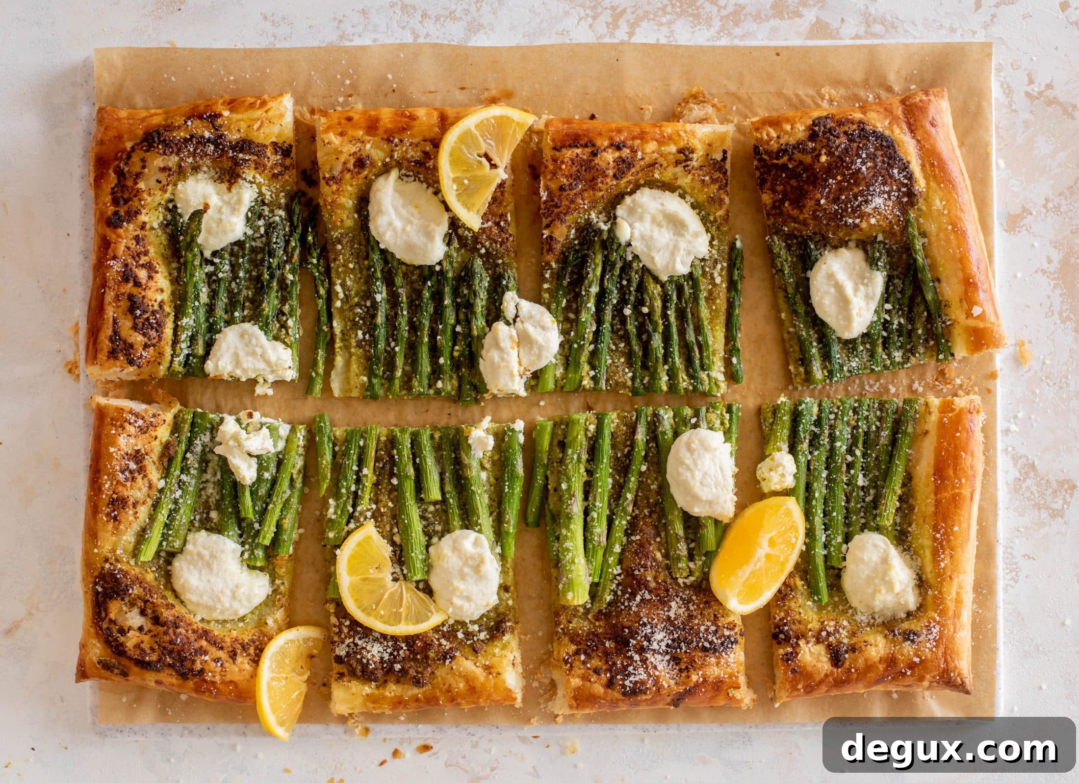 pesto asparagus tart