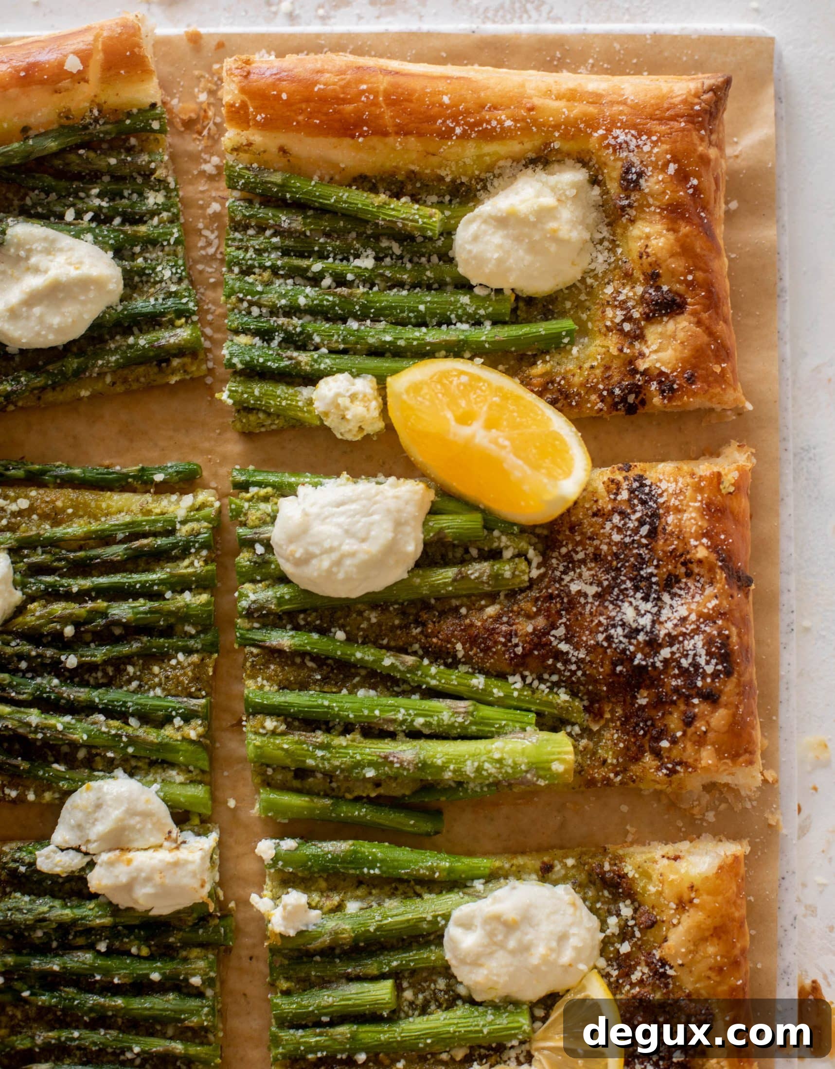 pesto asparagus tart