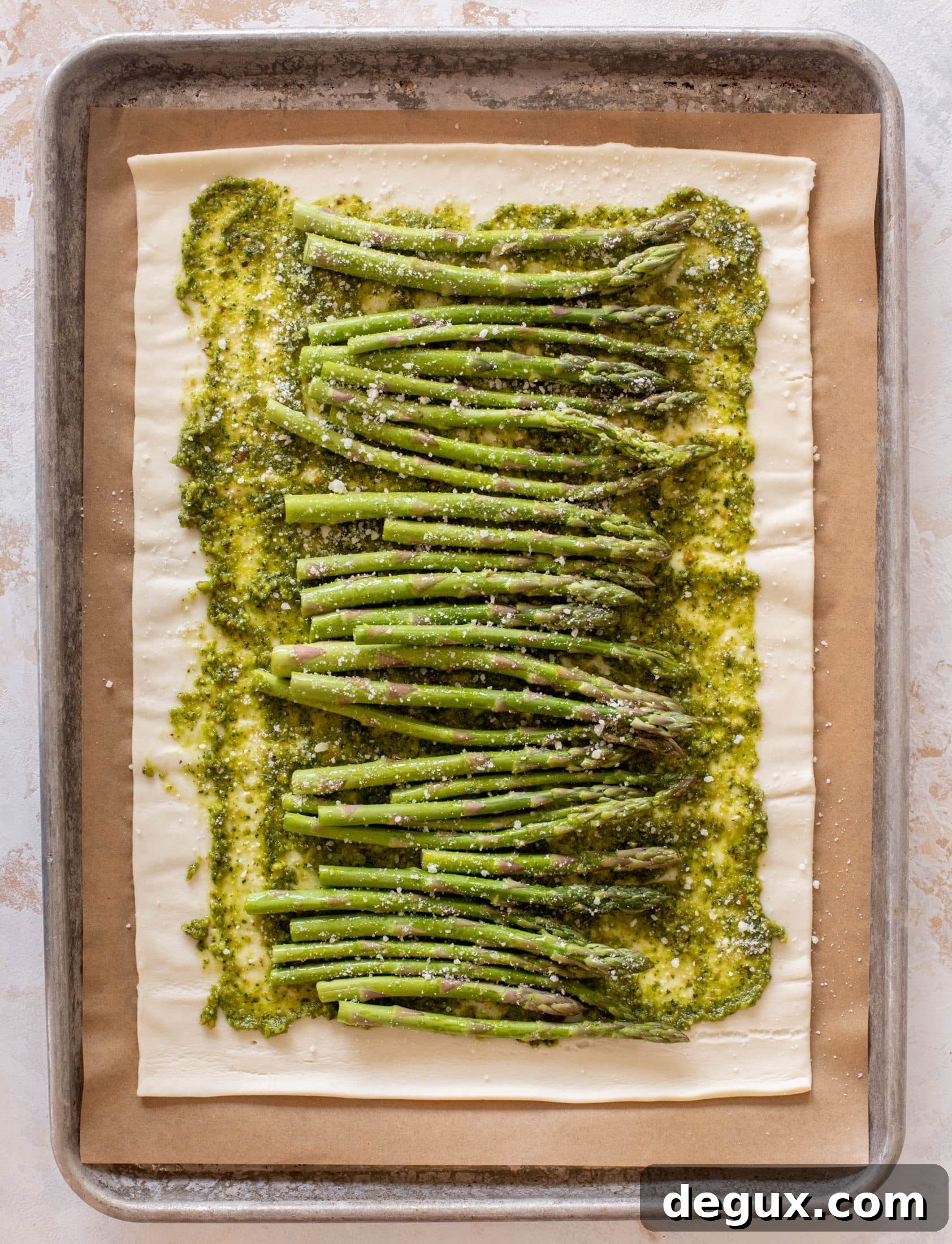 pesto asparagus tart