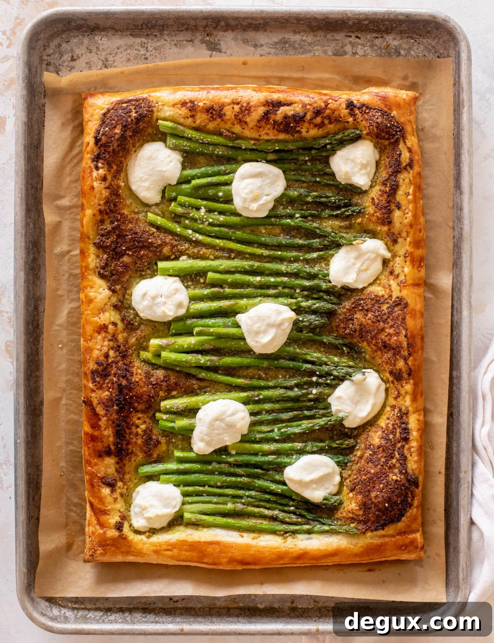pesto asparagus tart