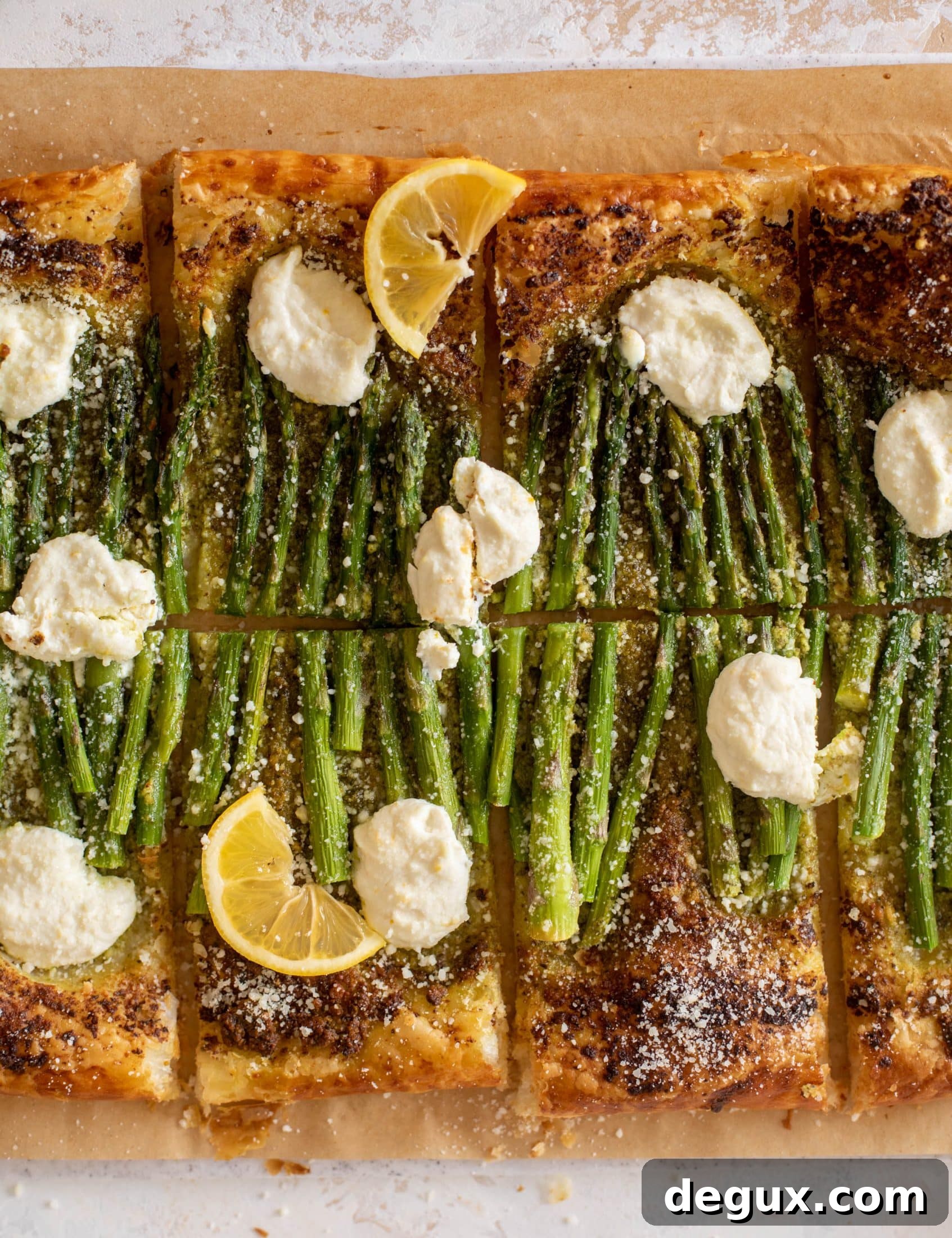 pesto asparagus tart