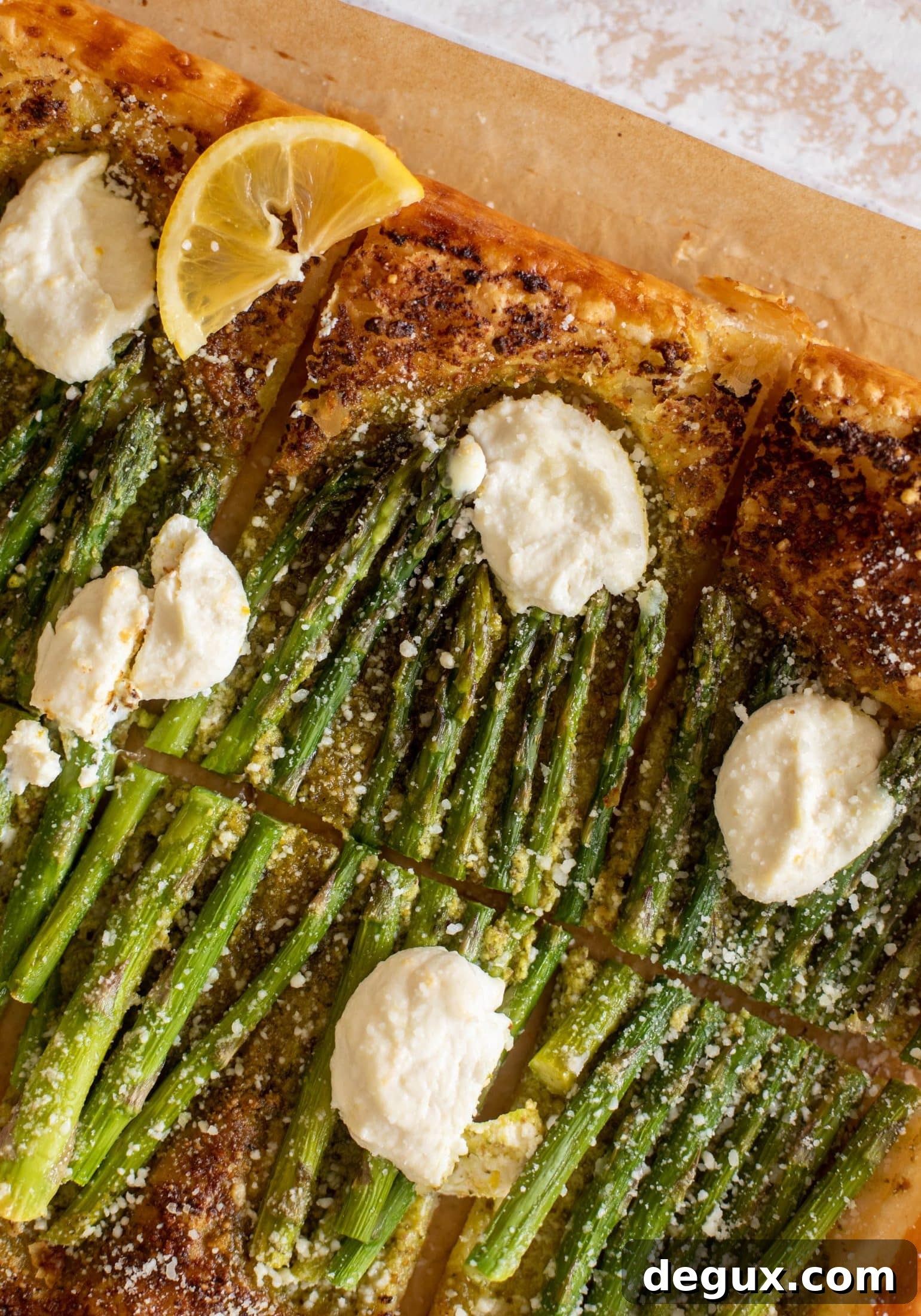 pesto asparagus tart