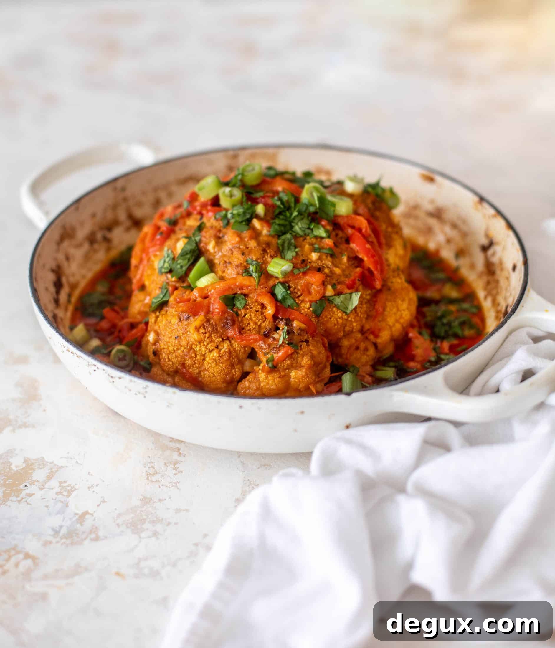 coconut curry whole roasted cauliflower