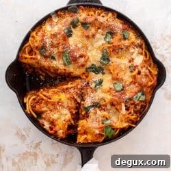 Skillet Bucatini Pie with Savory Meat Sauce 12 img 104514 11