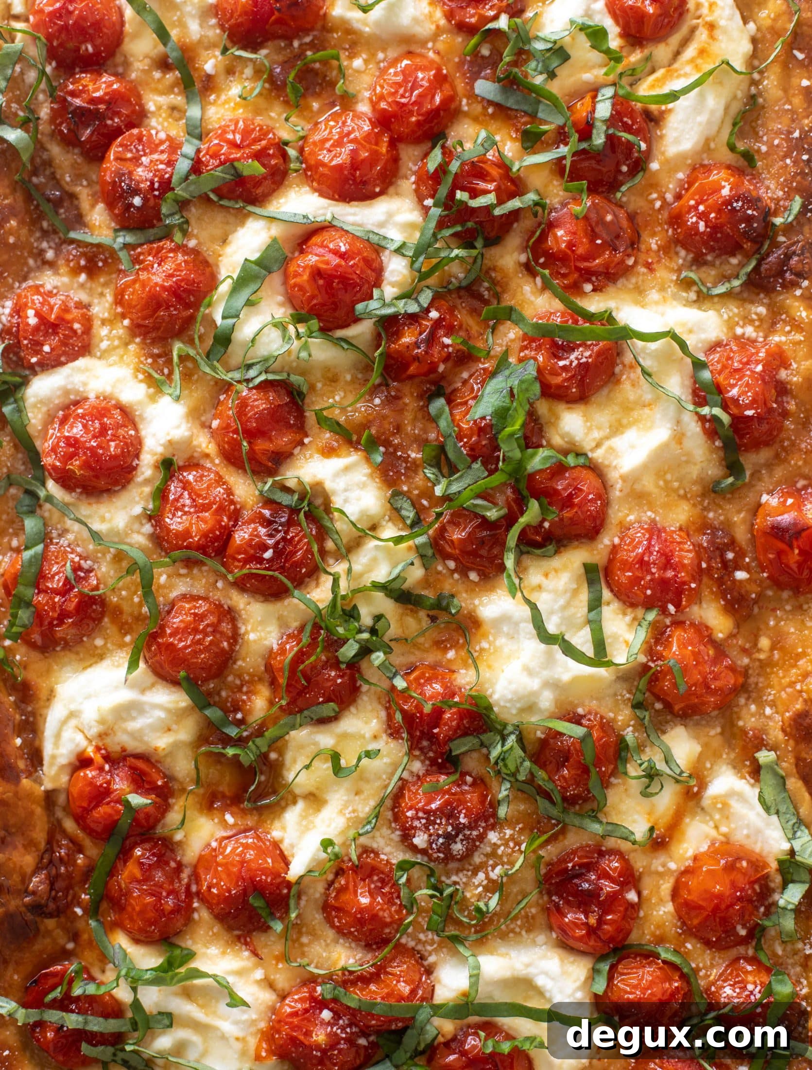 Burst Tomato, Hot Honey & Ricotta Tart Recipe 7 tomato ricotta hot honey tart