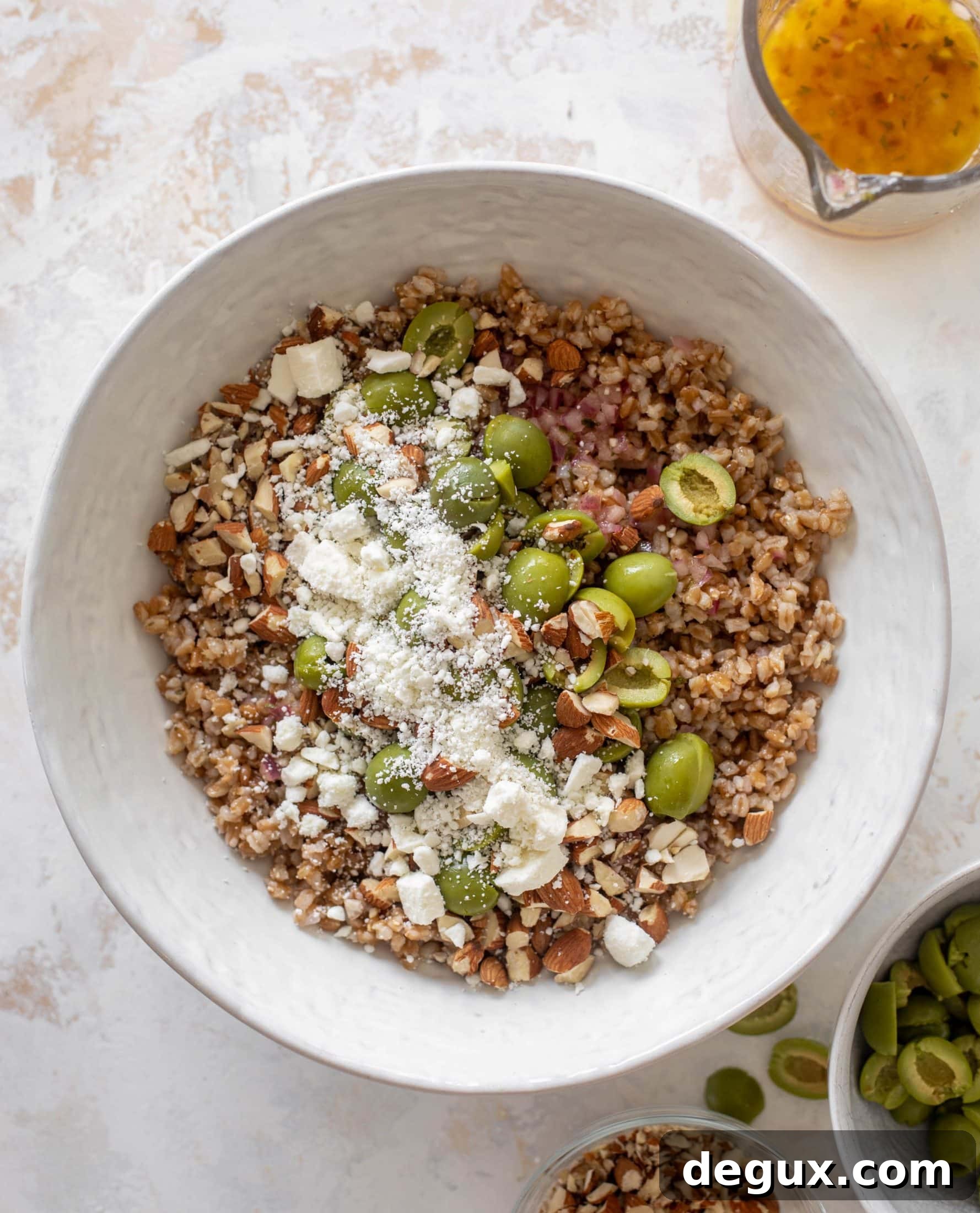 lemony farro salad