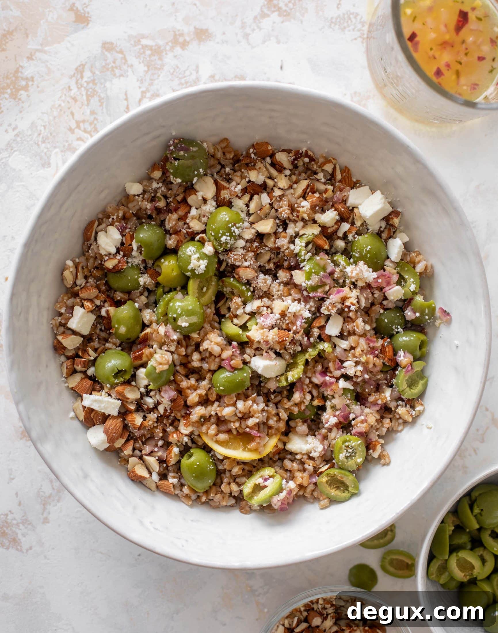 lemony farro salad