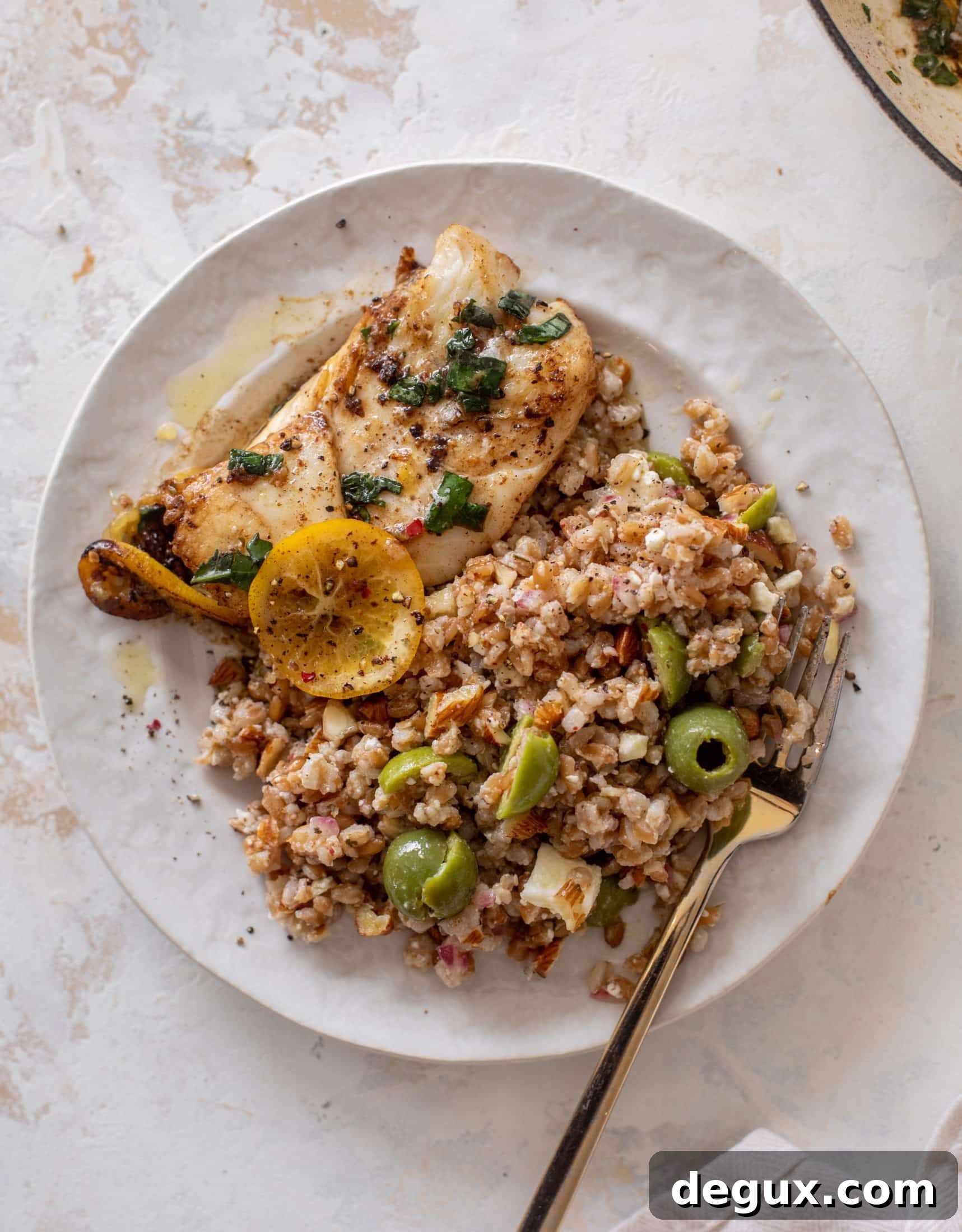 lemony farro salad