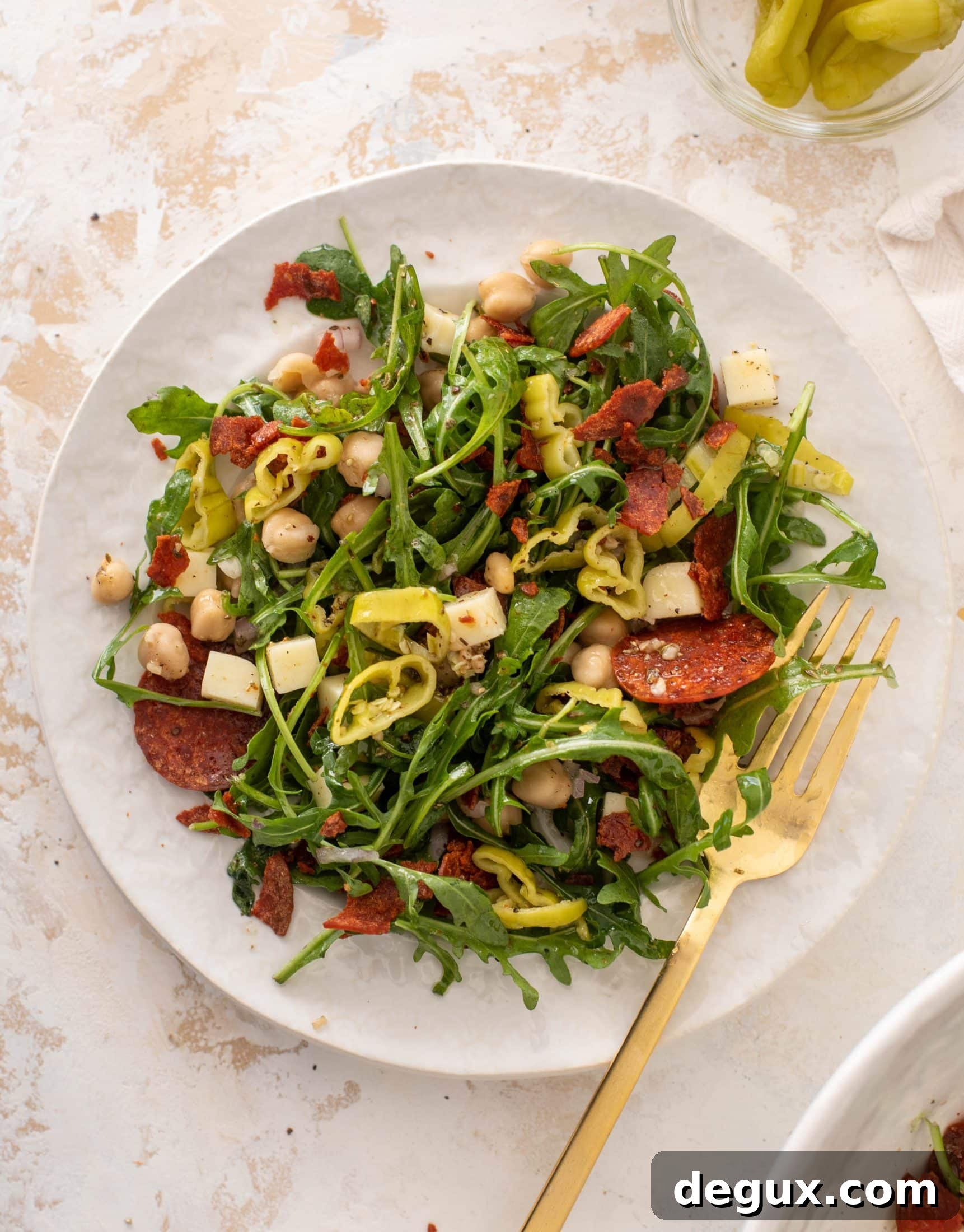 Crispy Pepperoni and Arugula Salad with Parmesan Crunch 11 crispy pepperoni arugula salad
