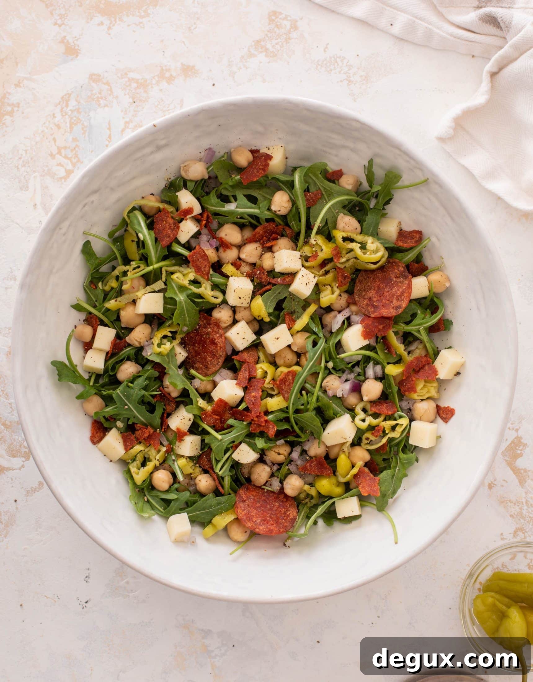Crispy Pepperoni and Arugula Salad with Parmesan Crunch 5 crispy pepperoni arugula salad