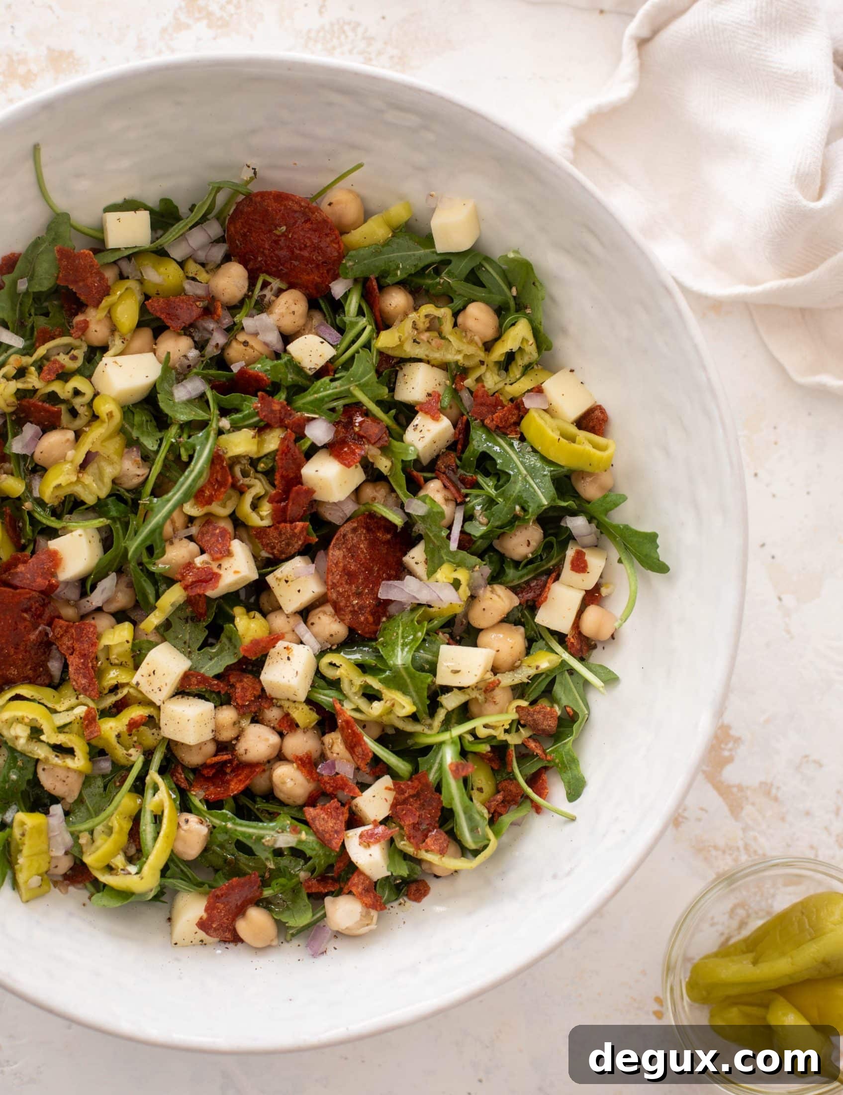 Crispy Pepperoni and Arugula Salad with Parmesan Crunch 6 crispy pepperoni arugula salad