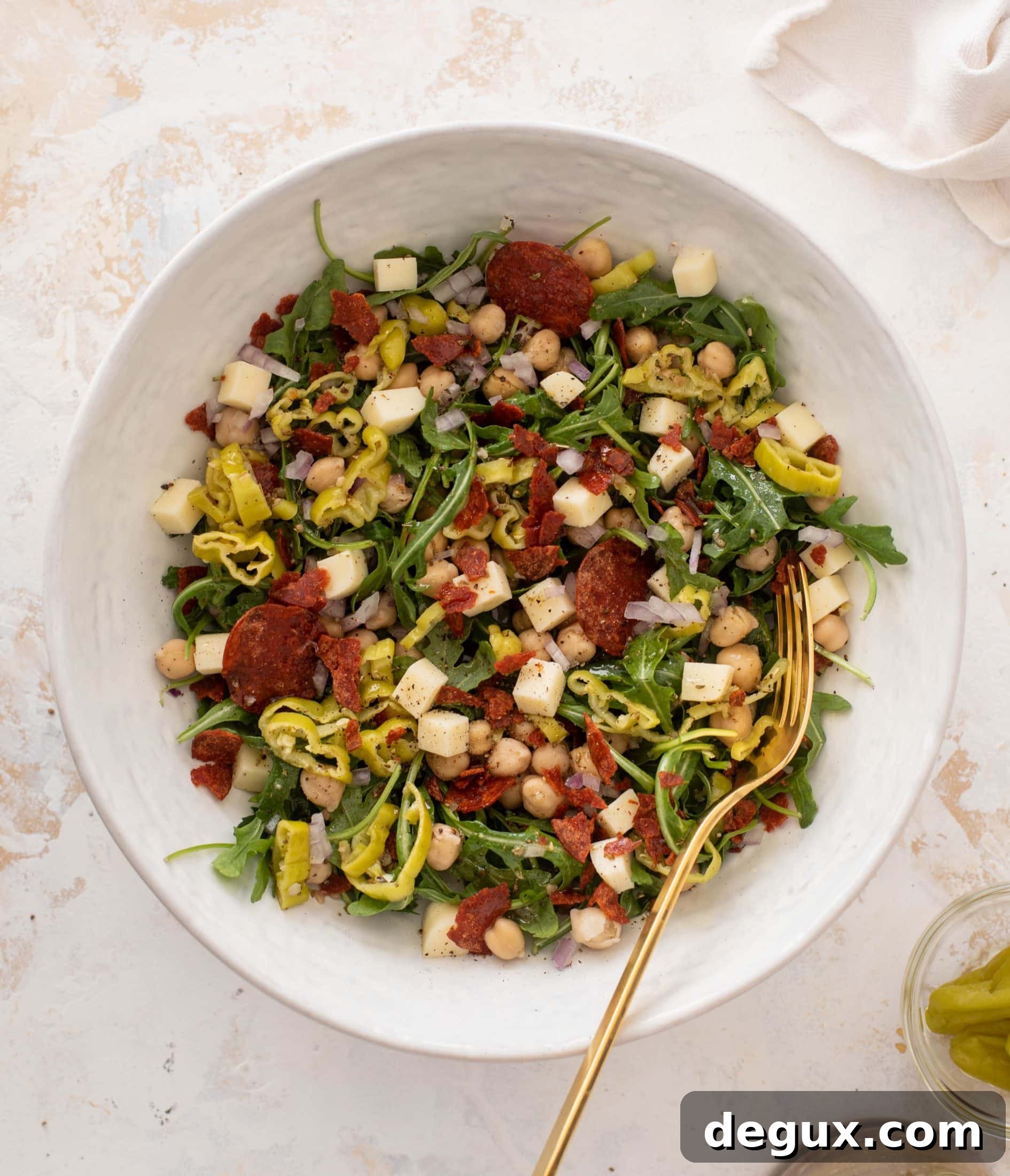 Crispy Pepperoni and Arugula Salad with Parmesan Crunch 7 crispy pepperoni arugula salad