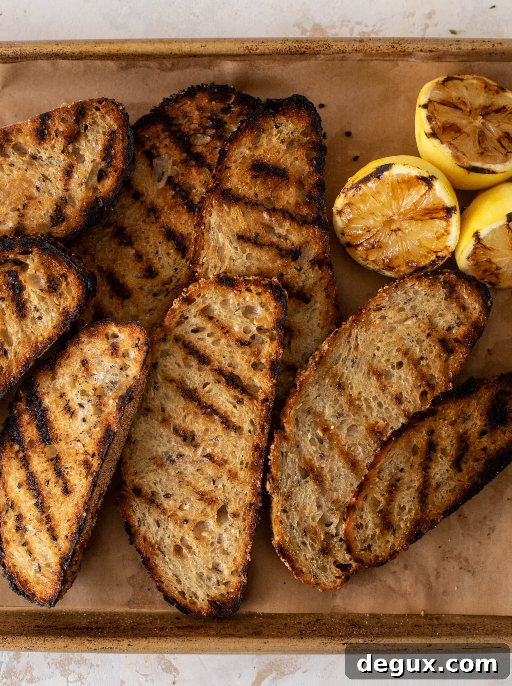 lemon herb ricotta with grilled bread