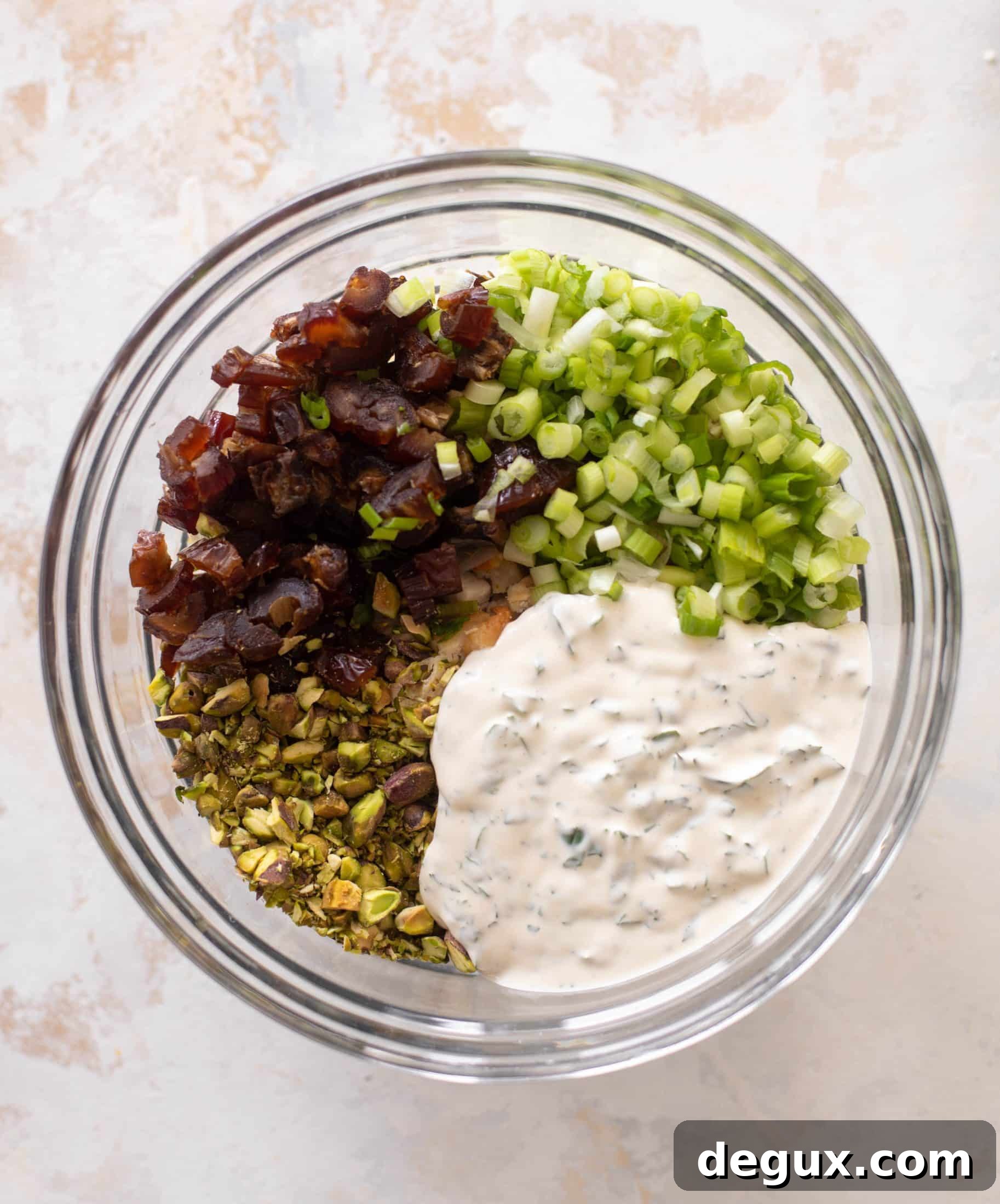 Crunchy Pistachio Chicken Salad with Lemon-Herb Dressing 3 pistachio date chicken salad