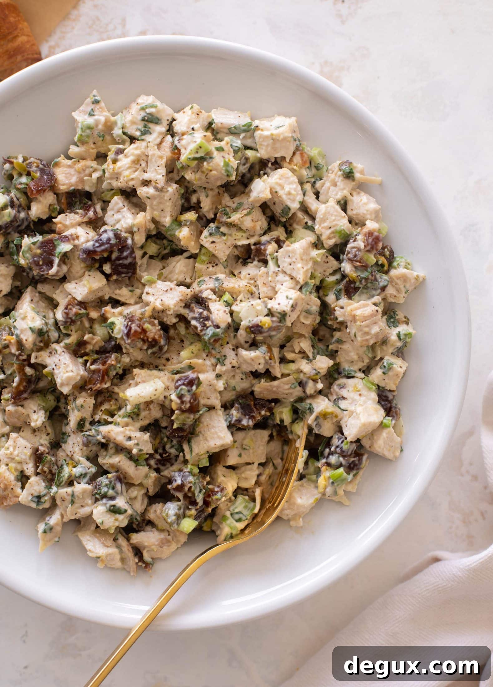 Crunchy Pistachio Chicken Salad with Lemon-Herb Dressing 7 pistachio date chicken salad