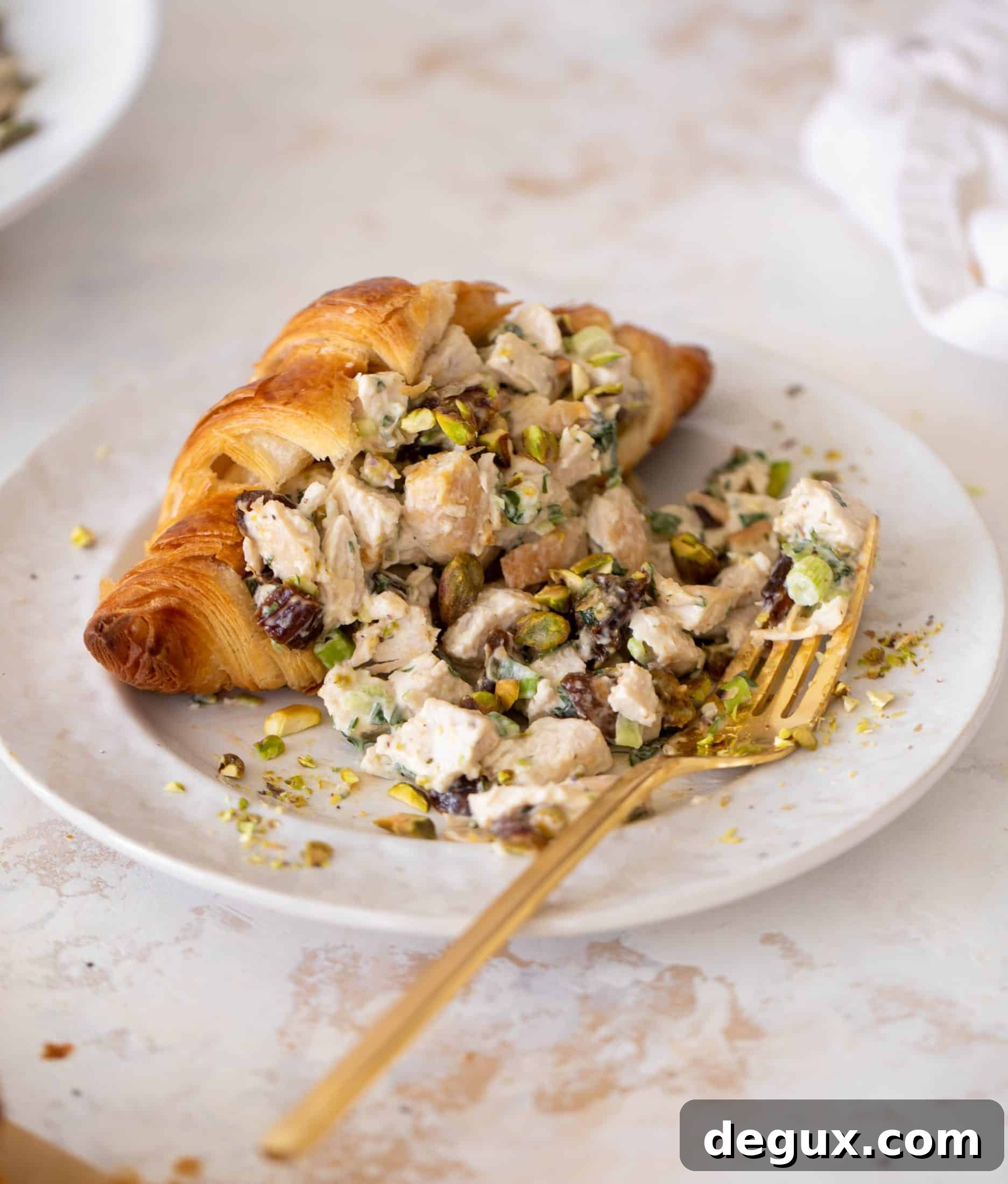 Crunchy Pistachio Chicken Salad with Lemon-Herb Dressing 10 pistachio date chicken salad