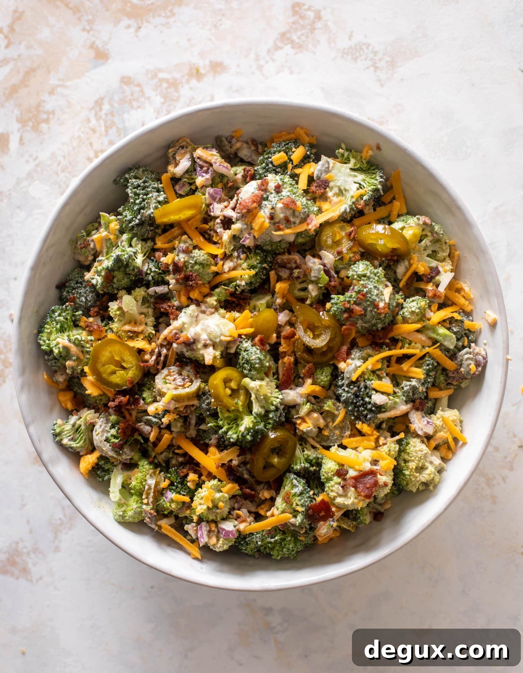 jalapeno cheddar broccoli salad