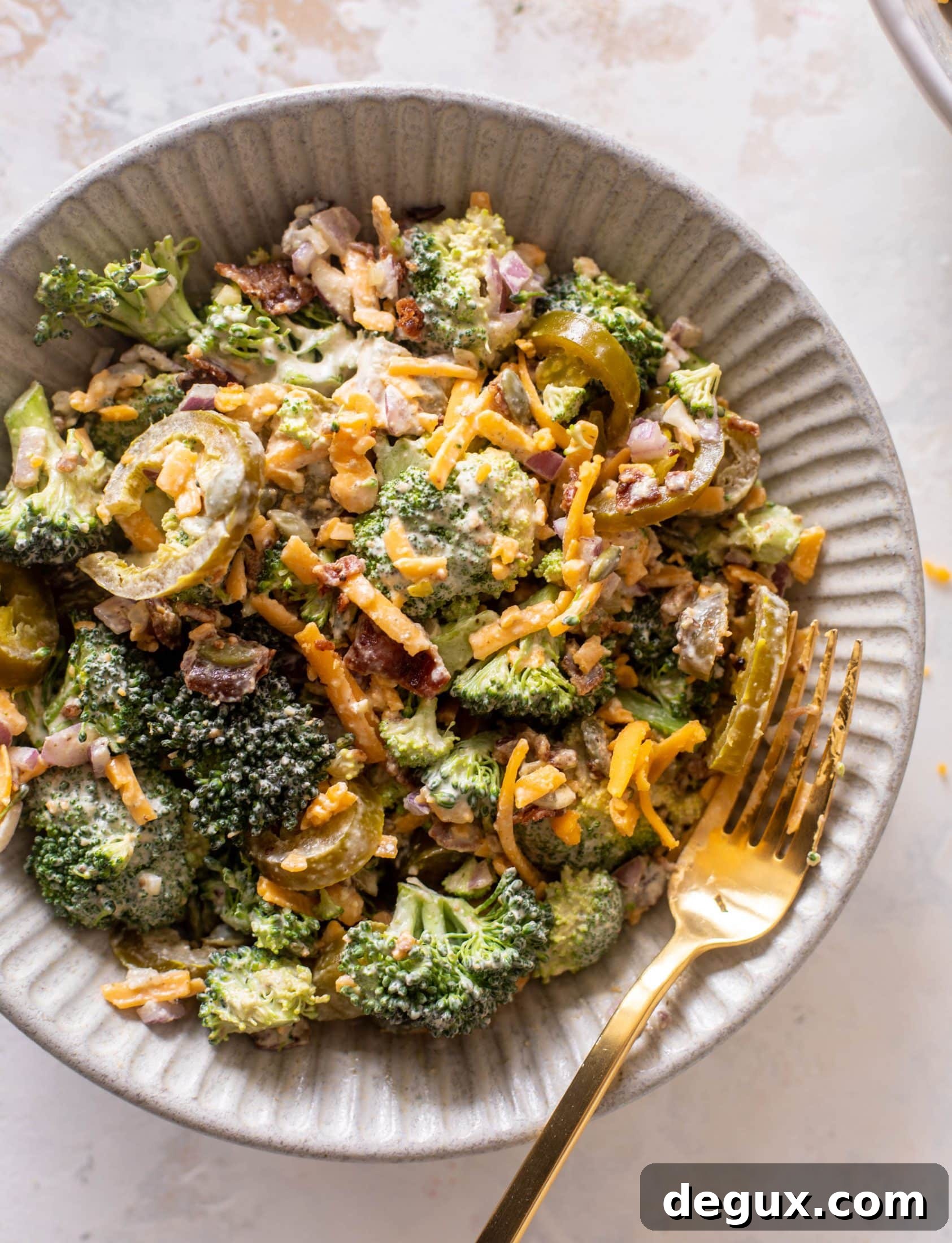 jalapeno cheddar broccoli salad