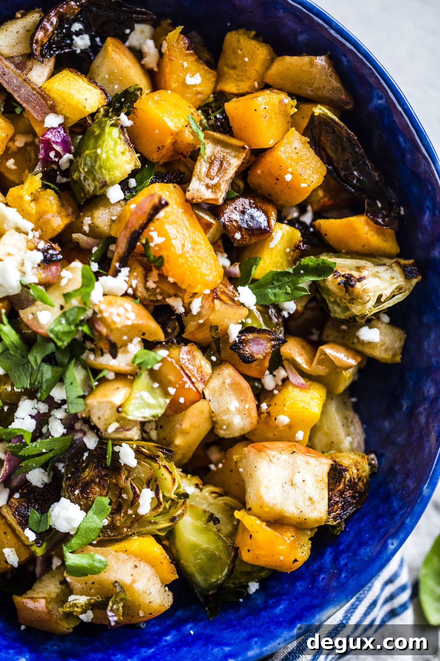 warm autumn roasted vegetable salad I howsweeteats.com