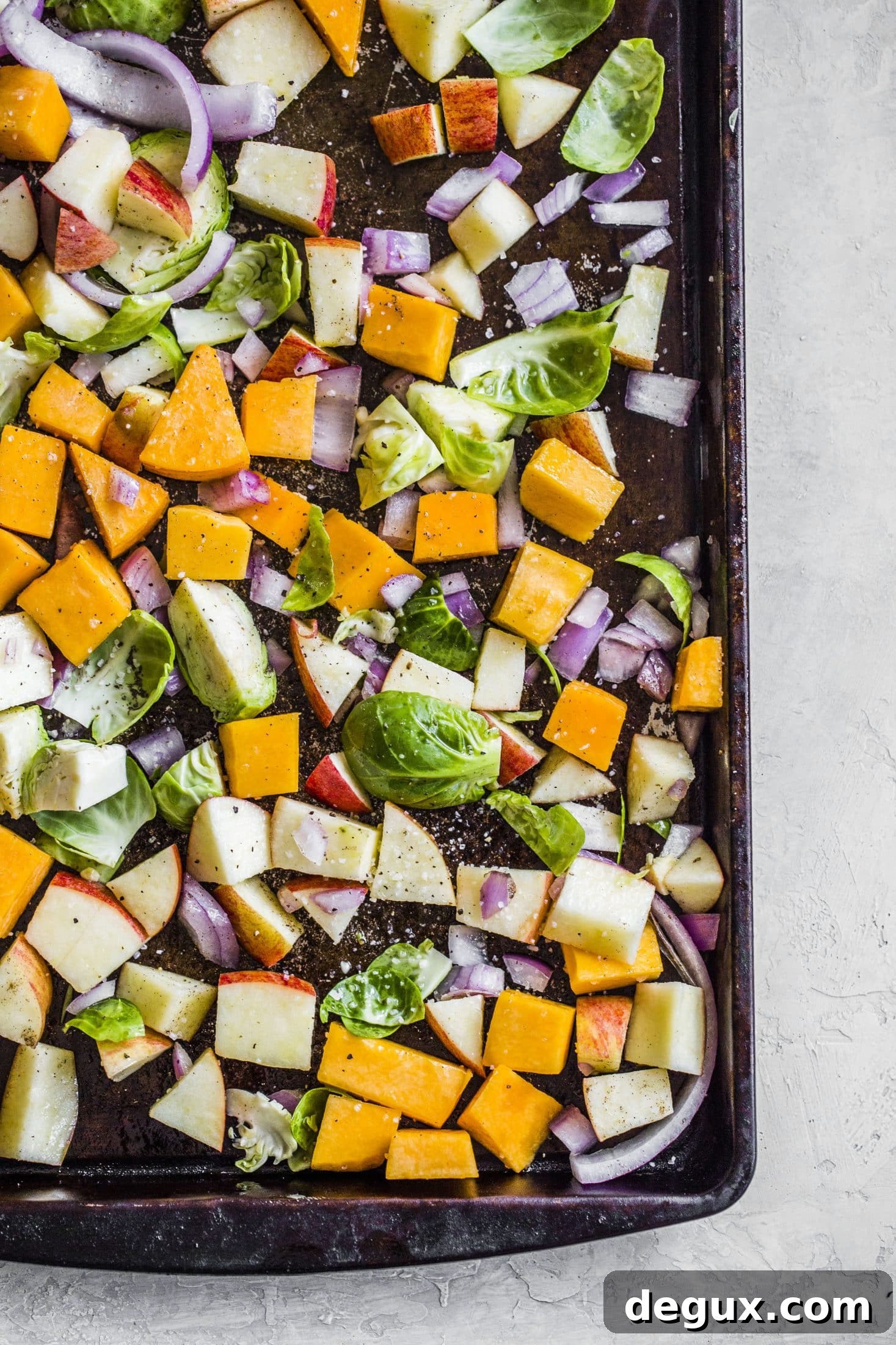 warm autumn roasted vegetable salad I howsweeteats.com
