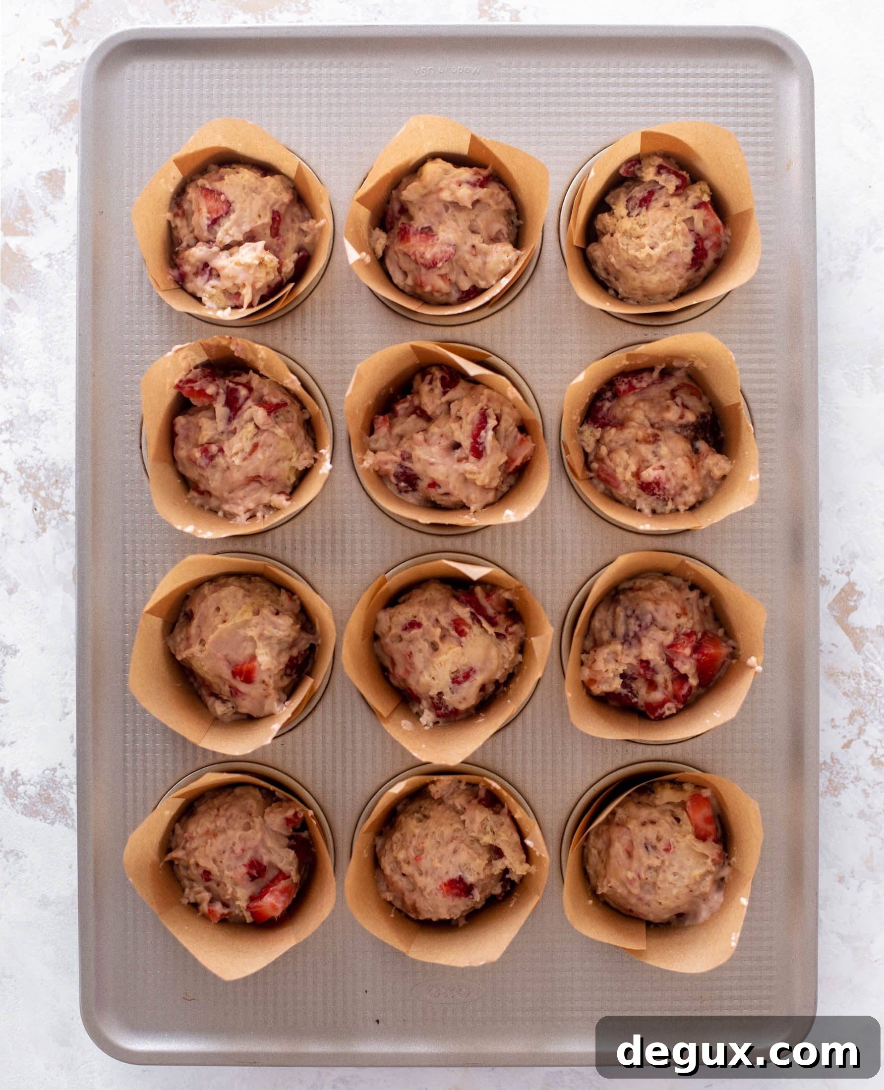 Strawberry Yogurt Muffins Recipe — Moist Homemade Muffins 6 strawberry yogurt muffins