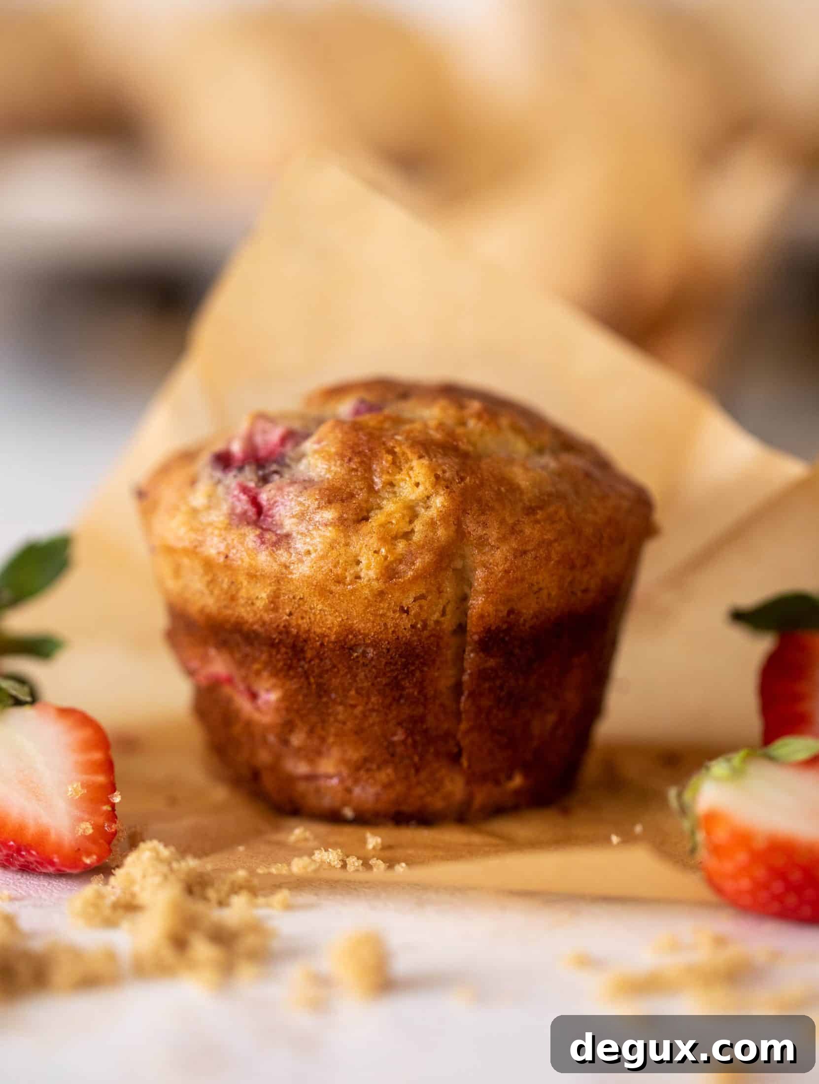 Strawberry Yogurt Muffins Recipe — Moist Homemade Muffins 8 strawberry yogurt muffins