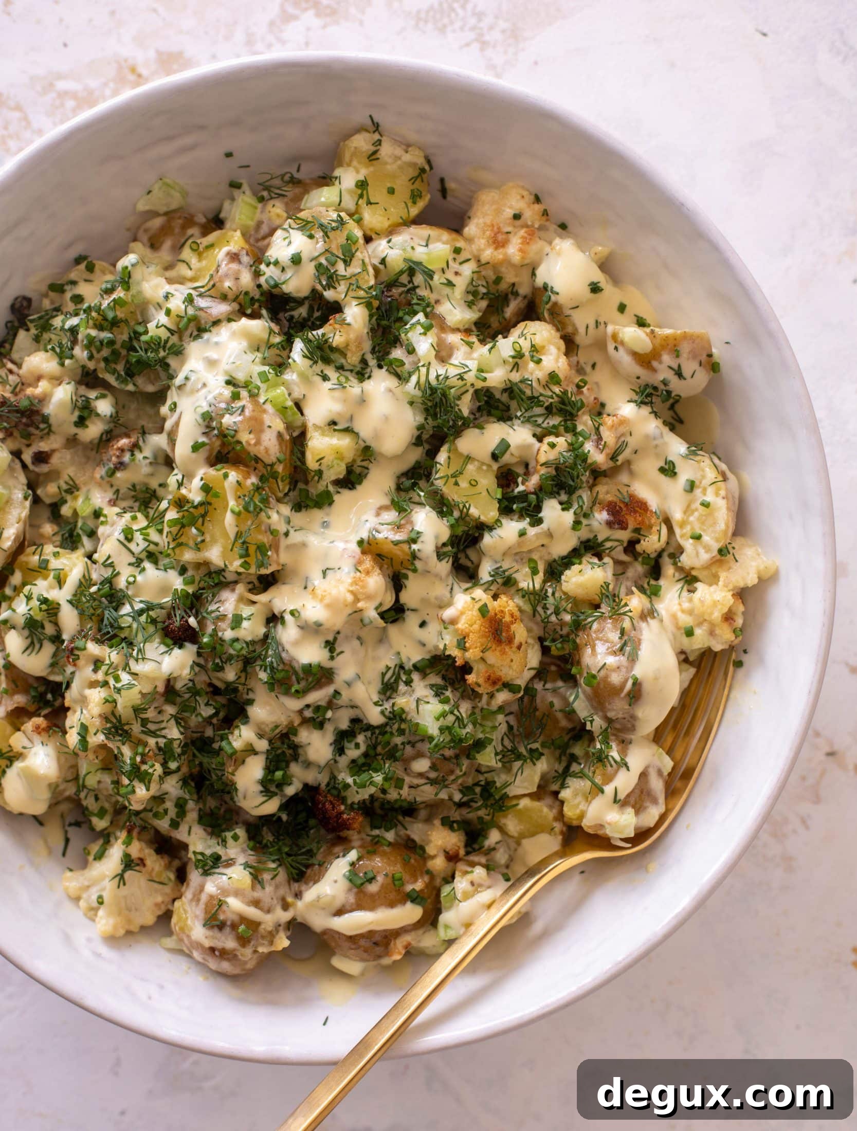 roasted cauliflower potato salad