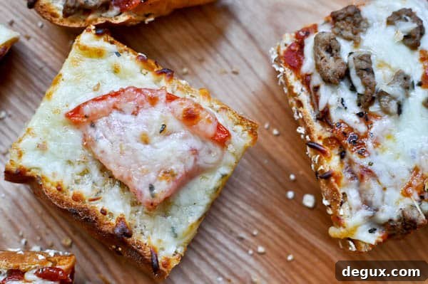 Homemade French Bread Pizzas I howsweeteats.com
