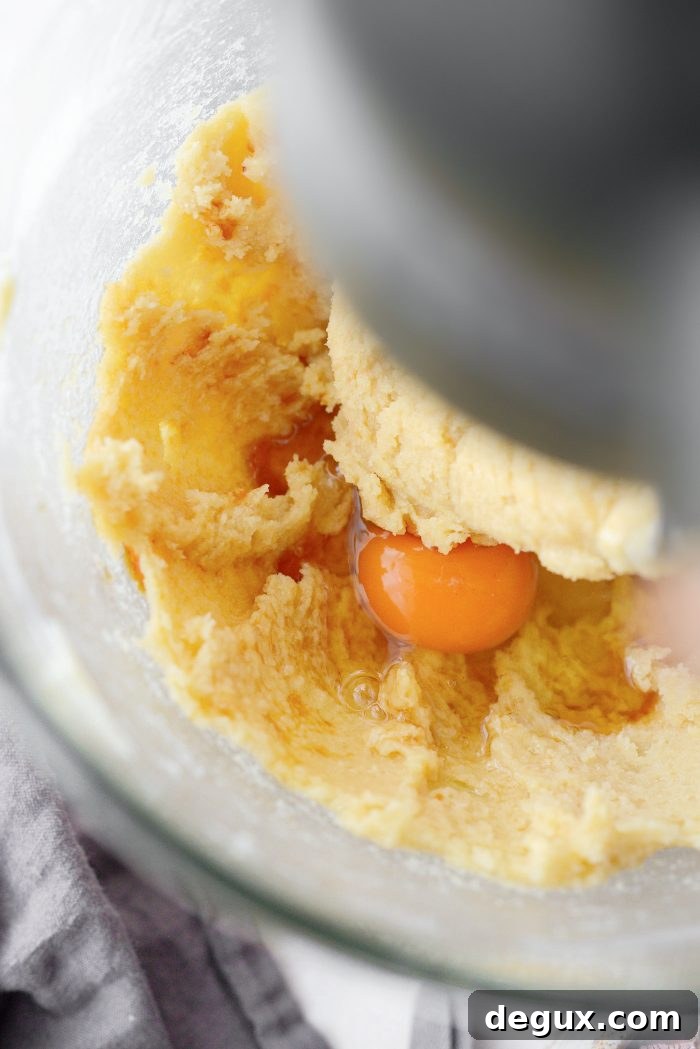 once creamy add eggs and vanilla