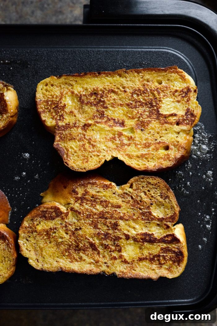 Baileys Irish Cream French Toast Recipe for Brunch or Dessert 15 flip and repeat