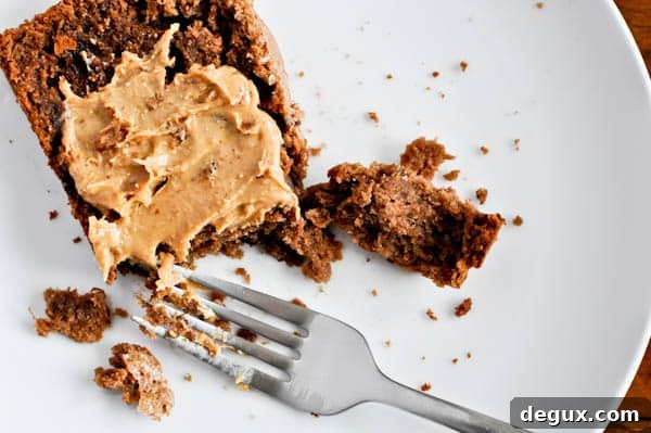 pbcbananabread-5 Chocolate peanut butter banana bread close-up
