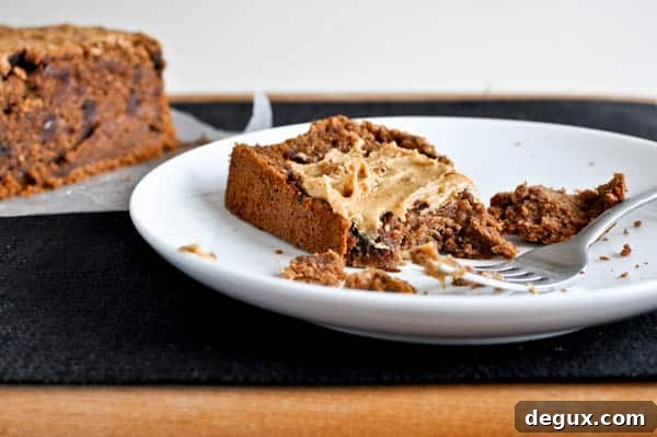 pbcbananabread-6 Finished loaf of chocolate peanut butter banana bread