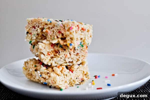 Cake Batter Crispy Treats Cake Batter Crispy Treats
