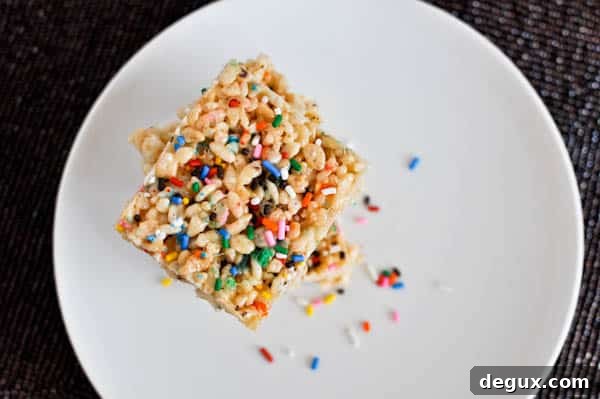Cake Batter Crispy Treats Cake Batter Crispy Treats