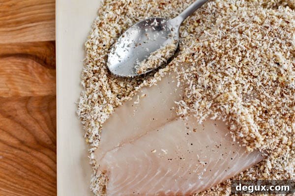 Macaroon Crusted Tilapia I howsweeteats.com