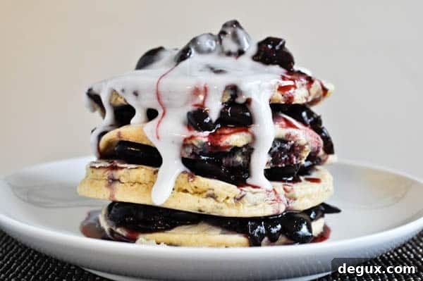 cvpancakes-3 Cherry pancakes closeup