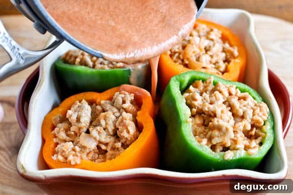 Stuffed peppers on a plate