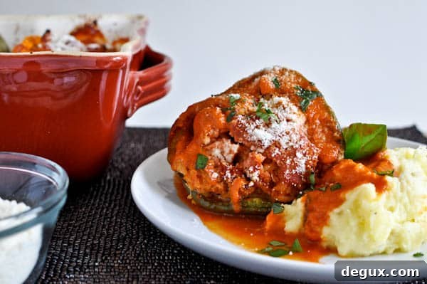 Baked stuffed peppers