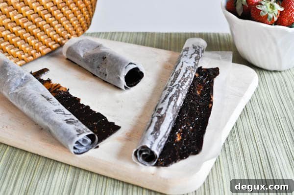 rolled fruit leather