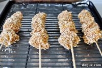 Crispy Chicken Skewers with Homemade Honey BBQ Sauce
