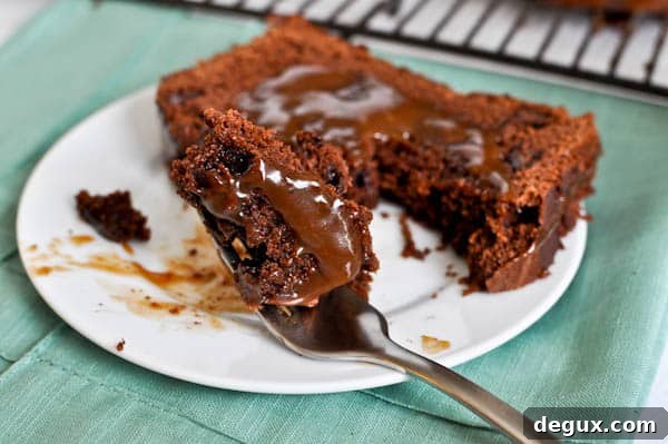 Salty Caramel Drenched Double Chocolate Loaf Cake
