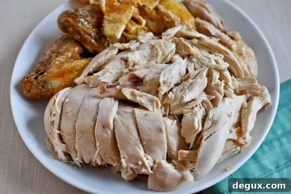Plated roasted chicken