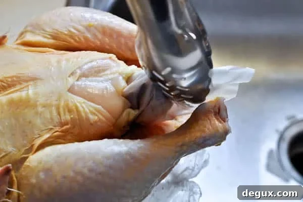 Preparing a chicken