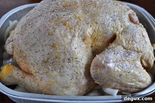 Chicken ready to roast