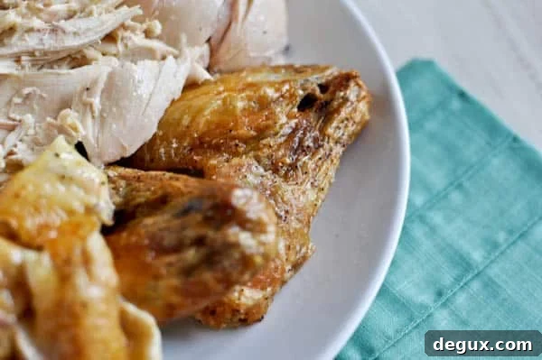 Sliced roasted chicken