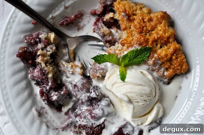 sscobbler-6 Skillet strawberry cobbler