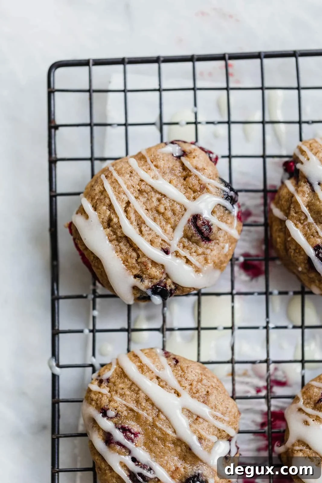 brown sugar blueberry cookies I howsweeteats.com